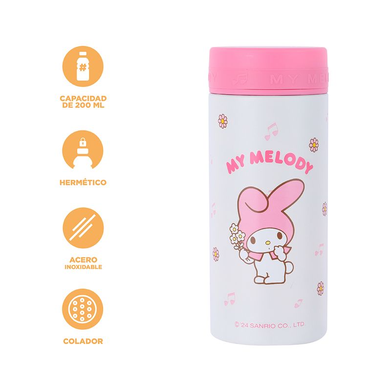 Termo-botella-aislante-con-personajes-de-sanrio-200-ml-my-melody-blanco-y-rosa-Sanrio-3-21434