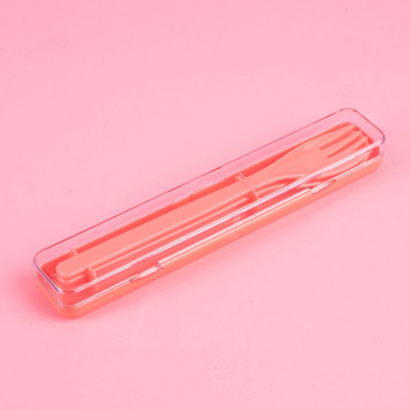 Juego-de-cubiertos-port-til-colorido-naranja-Miniso-4-20966