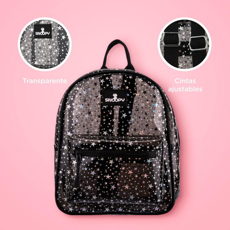 Mochila-de-moda-de-pl-stico-transparente-serie-little-space-explorer-negro-Snoopy-6-21578