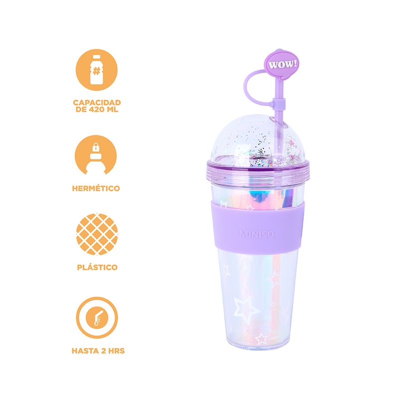 Vaso-de-pl-stico-de-doble-pared-serie-hologr-fica-con-sorbete-420-ml-p-rpura-Miniso-4-21343