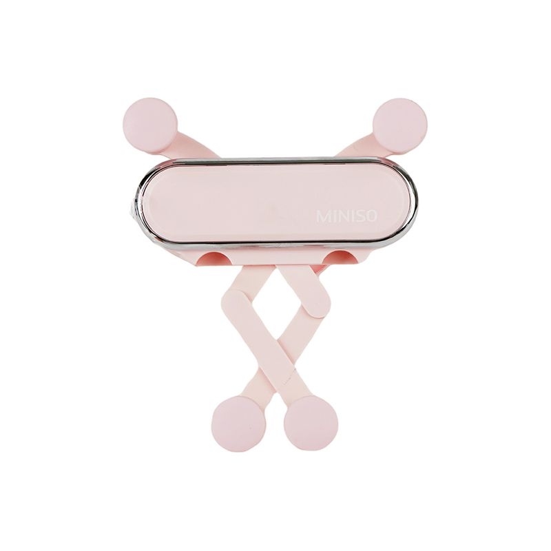 Soporte-de-celular-para-auto-gravedad-macaron-rosa-Miniso-1-21891