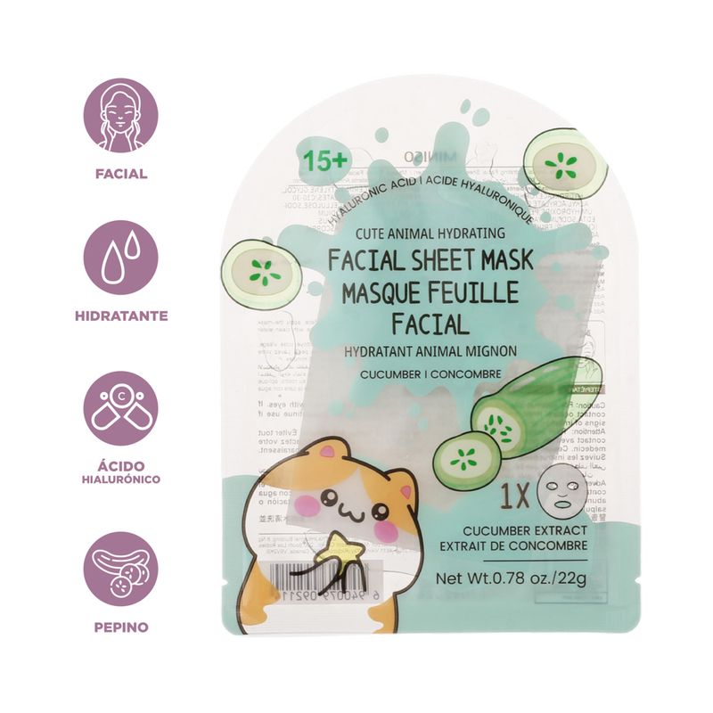 Mascarilla-facial-hidratante-cute-animal-pepino-Miniso-4-21709