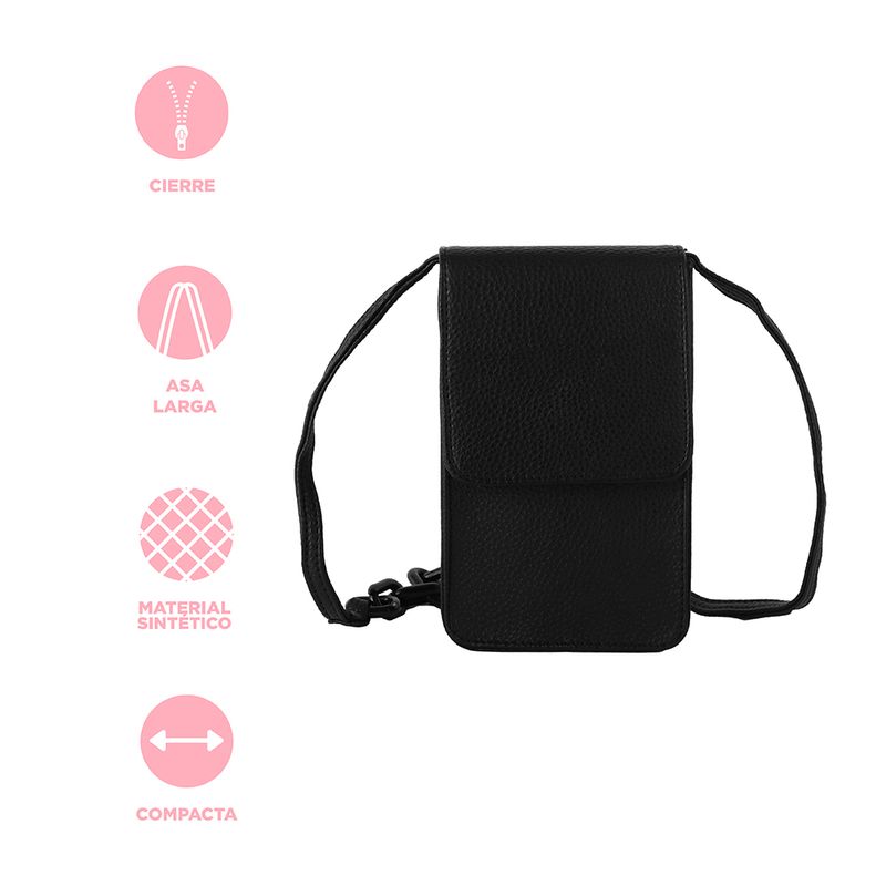 Bolso-porta-celular-miniso-serie-cadena-de-acr-lico-negro-Miniso-3-21867
