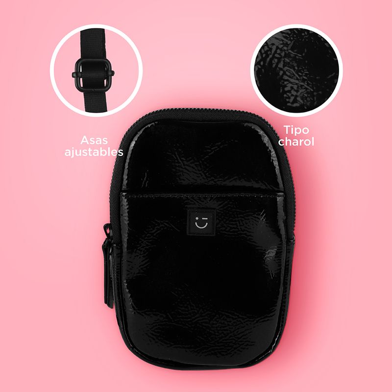 Mini-bolso-porta-celular-miniso-serie-charol-negro-Miniso-5-21869