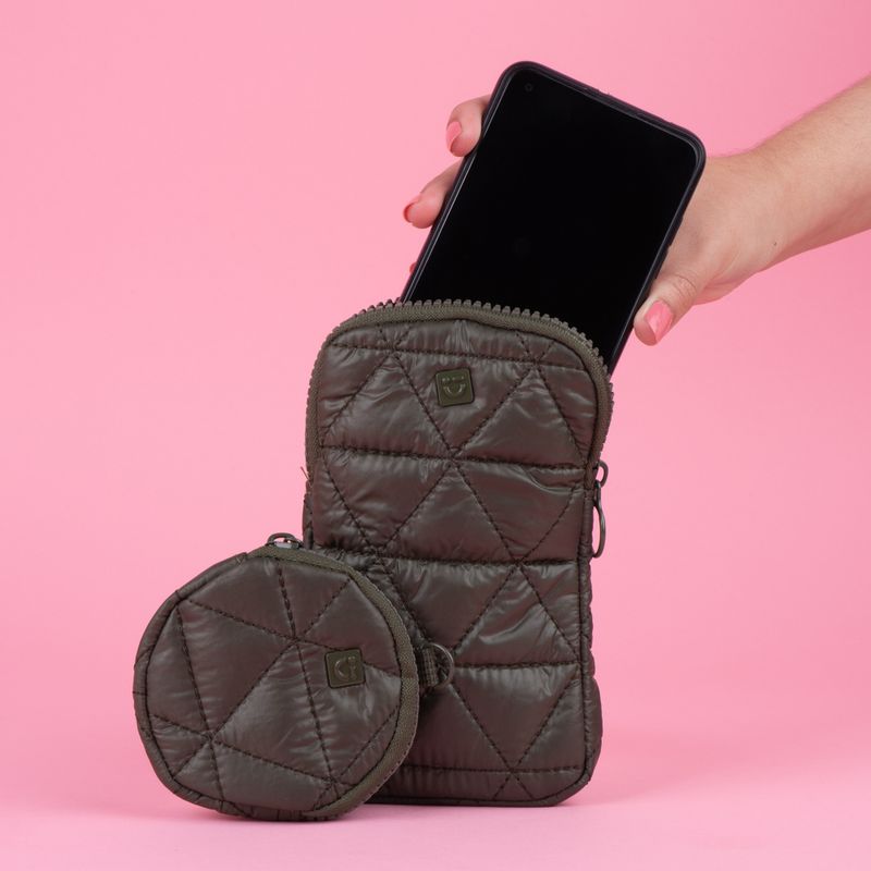 Bolso-porta-celular-con-accesorio-monedero-miniso-serie-nylon-acolchado-triangulos-verde-militar-Miniso-2-21872