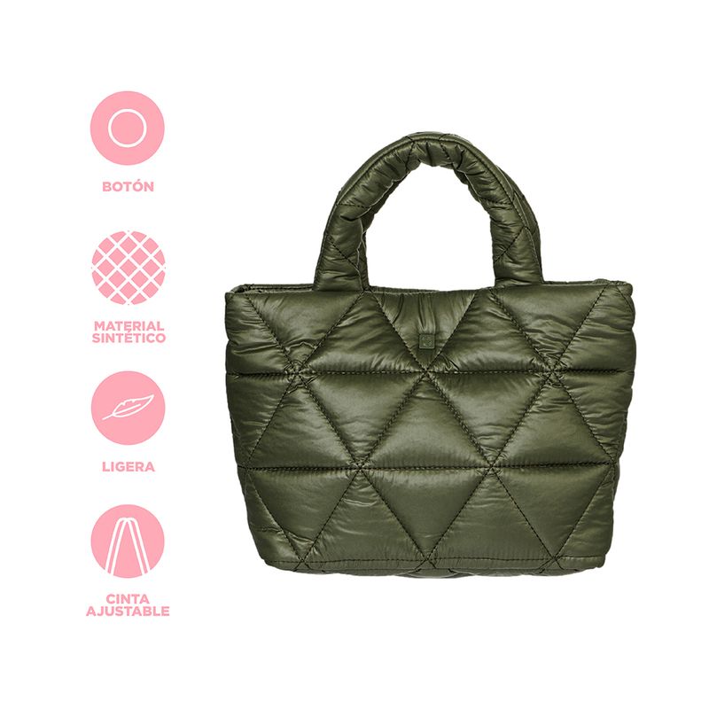 Bolso-tote-miniso-serie-nylon-acolchado-triangulos-verde-militar-Miniso-4-21874