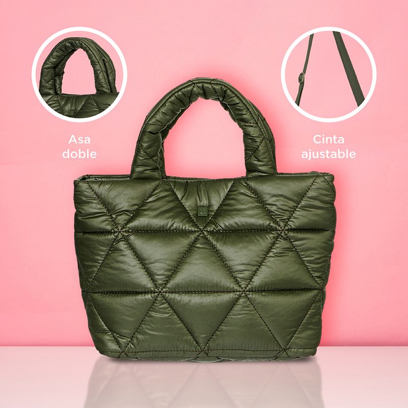 Bolso-tote-miniso-serie-nylon-acolchado-triangulos-verde-militar-Miniso-6-21874