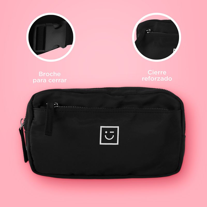 Bolso-estilo-cangurera-miniso-serie-black-white-nylon-negro-Miniso-5-21927