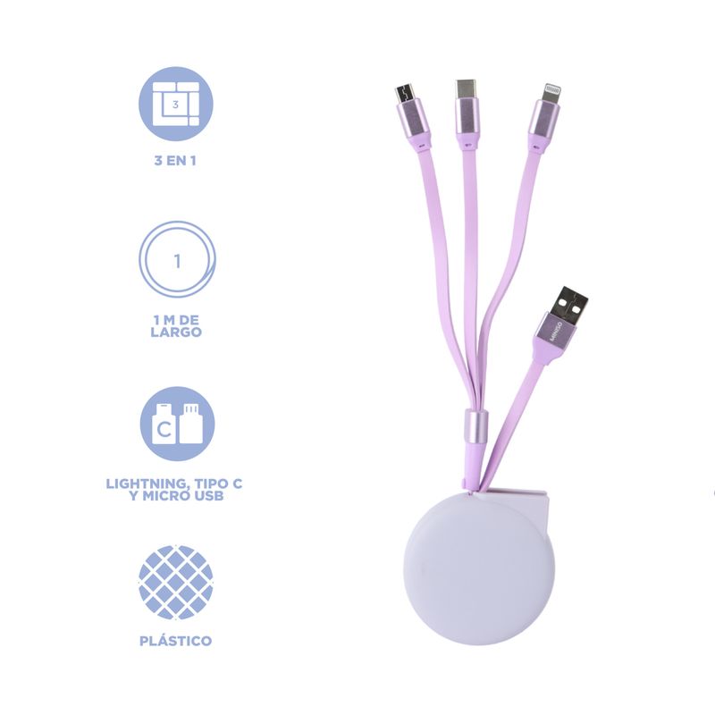 Cable-de-carga-y-datos-lightning-tres-en-uno-kuromi-sanrio-Sanrio-4-21950