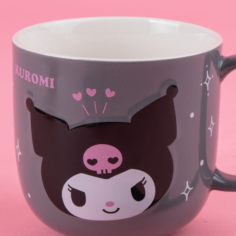 Taza-de-cer-mica-con-cuchara-en-relieve-de-personajes-de-sanrio-450-ml-kuromi-gris-Sanrio-3-21957