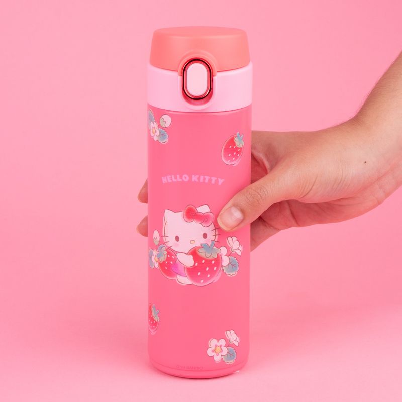 Termo-con-tapa-abatible-autom-tica-colecci-n-strawberry-personajes-sanrio-420-ml-hello-kitty-rojo-Sanrio-2-21960