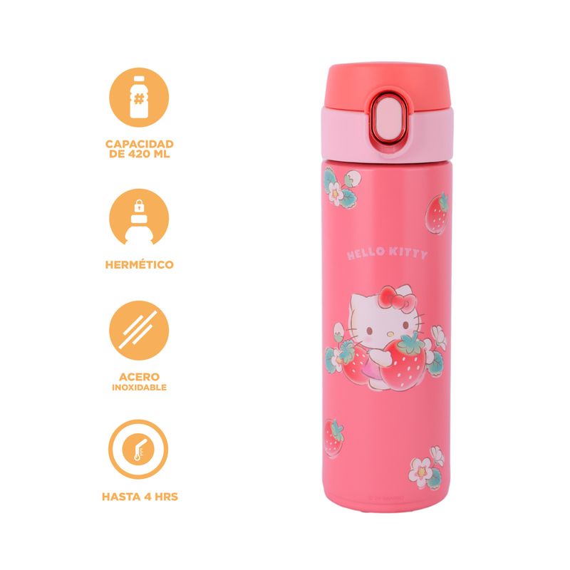 Termo-con-tapa-abatible-autom-tica-colecci-n-strawberry-personajes-sanrio-420-ml-hello-kitty-rojo-Sanrio-4-21960