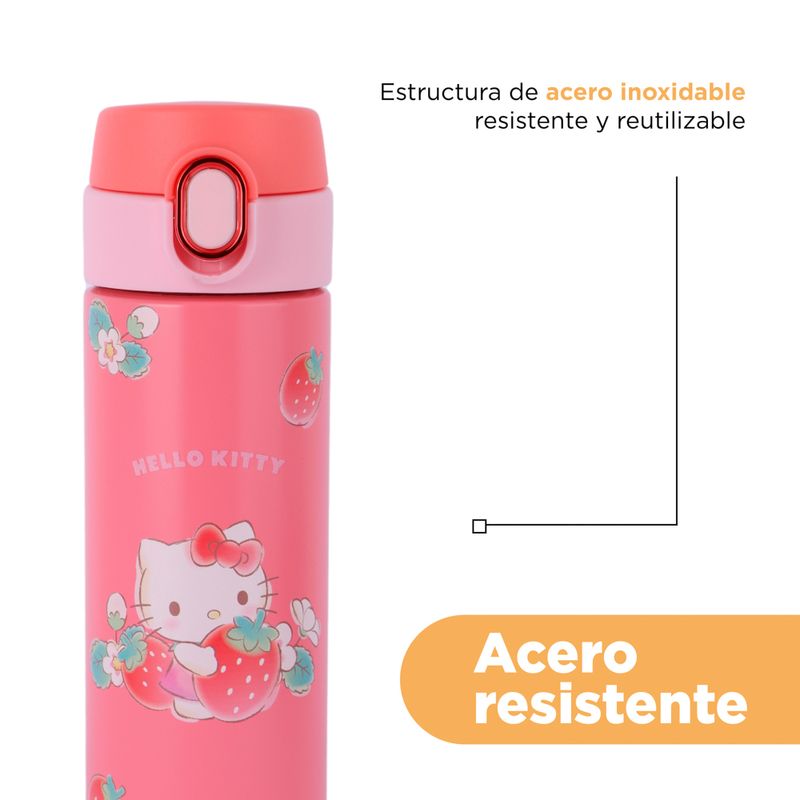 Termo-con-tapa-abatible-autom-tica-colecci-n-strawberry-personajes-sanrio-420-ml-hello-kitty-rojo-Sanrio-7-21960