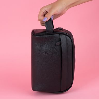 Neceser elegante tipo piel negro -  Miniso