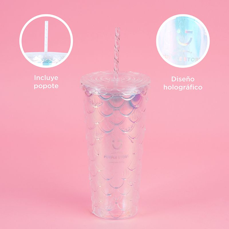 Vaso-de-pl-stico-con-dise-o-de-escamas-de-pescado-serie-hologr-fica-700-ml-p-rpura-Miniso-6-22074