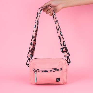 Bolso crossbody miniso colección animal print rosa -  Miniso