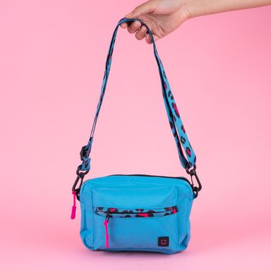 Bolso crossbody miniso colección animal print azul -  Miniso