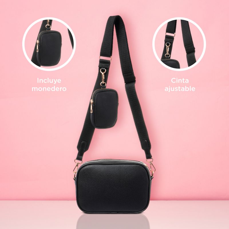 Bolso-crossbody-y-monedero-2-en-1-miniso-tipo-piel-texturizado-negro-Miniso-6-22154