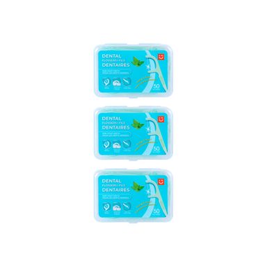 Hilo dental fino suave y de limpieza profunda menta fina paquetes de 50 piezas 3 -  Miniso