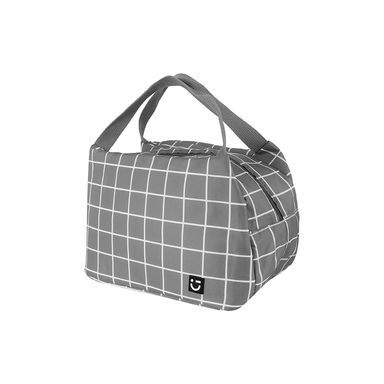 Lonchera miniso serie geométrico cuadros gris -  Miniso