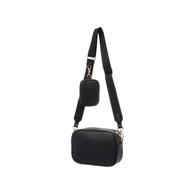 Bolso crossbody y monedero 2 en 1 miniso tipo piel texturizado negro -  Miniso
