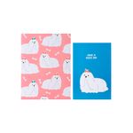 Libretas-y-cuadernos-set-con-puntadas-stick-b5-y-a5-2x28-hojas-19cm-serie-puppy-Puppy-1-17878