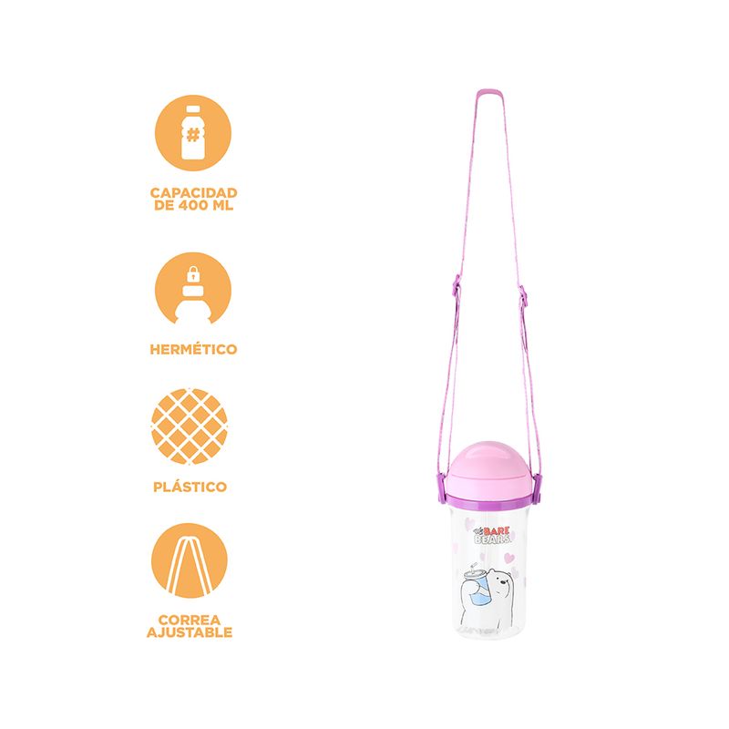 Tomatodo-de-plastico-we-bare-bears-collection-5-0-con-sorbete-y-correa-400-ml-polar-rosa-We-Bare-Bears-3-11901