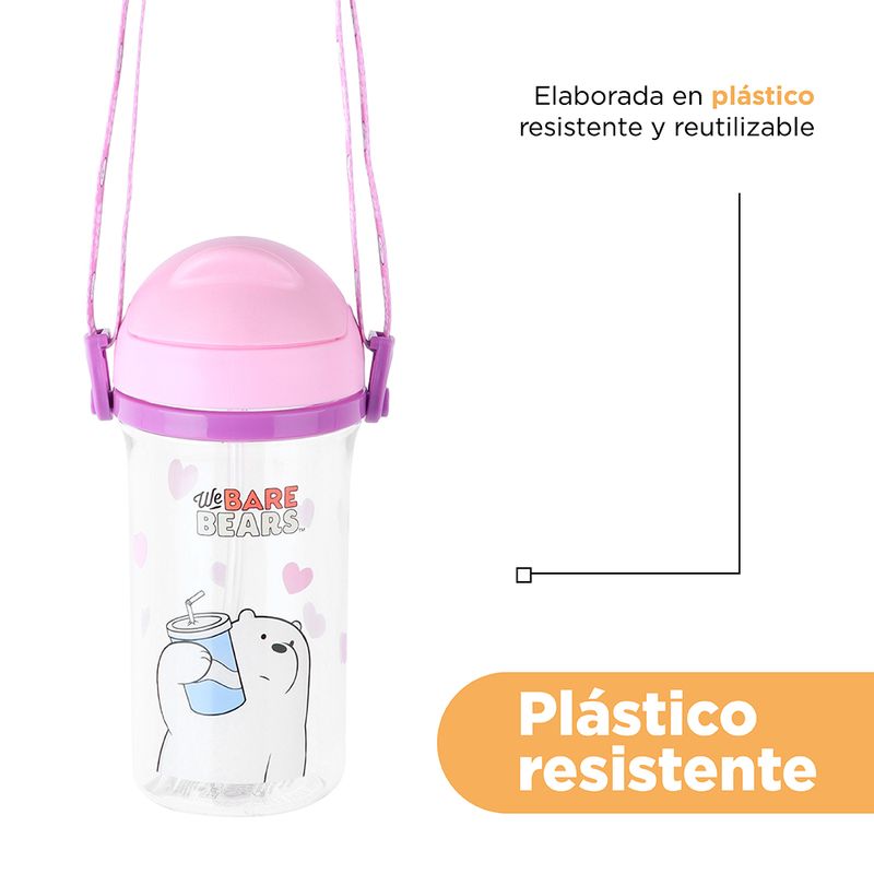 Tomatodo-de-plastico-we-bare-bears-collection-5-0-con-sorbete-y-correa-400-ml-polar-rosa-We-Bare-Bears-6-11901