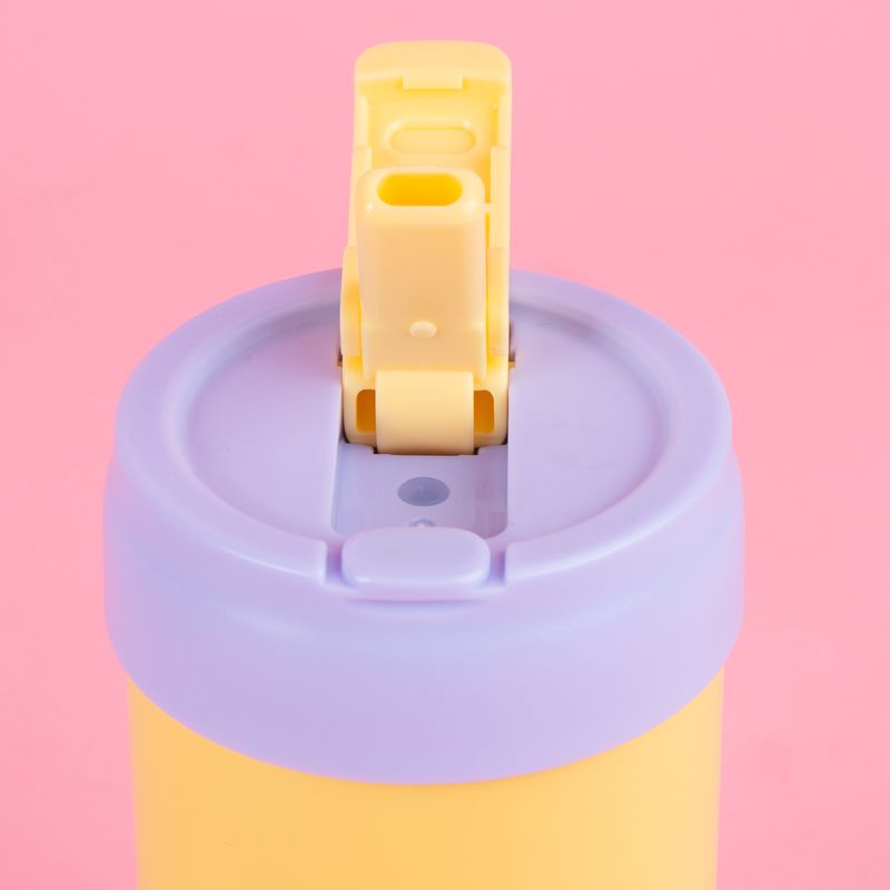 Termo-botella-aislante-serie-letters-con-tapa-abatible-400-ml-beige-Miniso-3-20958