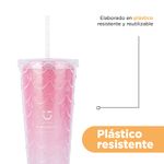 Vaso-de-pl-stico-con-dise-o-de-escamas-de-pescado-serie-hologr-fica-700-ml-rosa-Miniso-6-22073