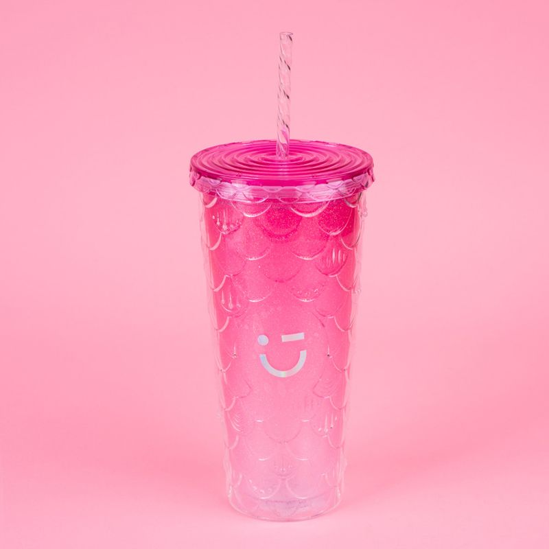 Vaso-de-pl-stico-con-dise-o-de-escamas-de-pescado-serie-hologr-fica-700-ml-rosa-Miniso-7-22073