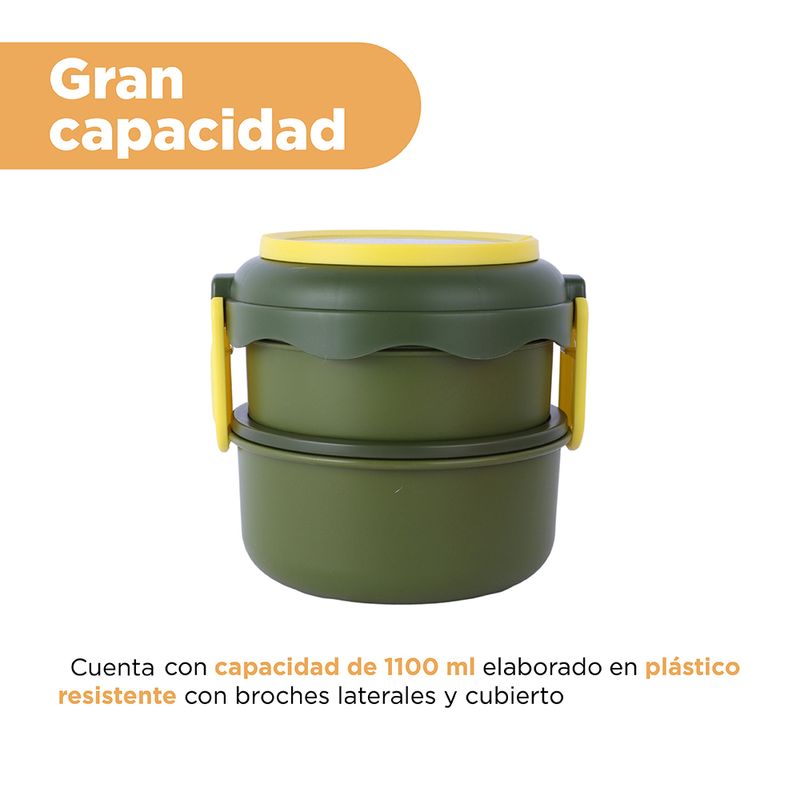 Contenedor-para-alimentos-fiambrera-redonda-de-doble-capa-jurassic-world-1100-ml-verde-Jurassic-World-4-22162