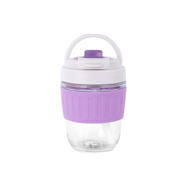Vaso de vidrio con asa 350 ml púrpura -  Miniso