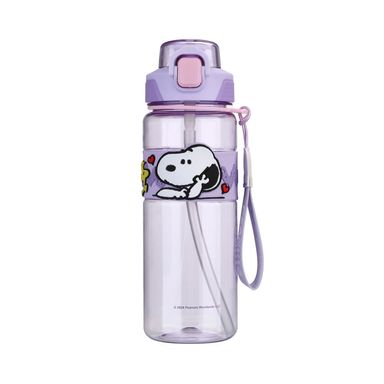 Tomatodo de plástico con correa y funda 800 ml púrpura serie snoopy -  Snoopy