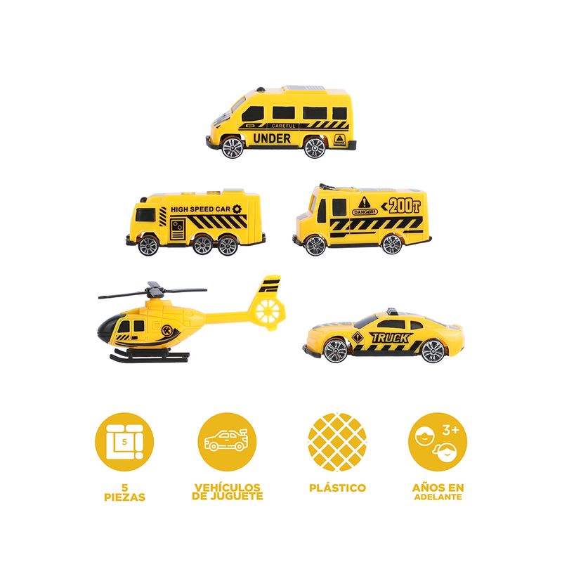 Juguete-terrestre-vehiculo-de-ingenieria-deslizante-set-5-unidades-7cm-x-3cm-x-3-5cm-serie-miniso-Miniso-4-22317