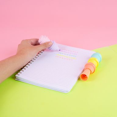 Plumón fluorescente multiparte cake 19.3cm serie miniso -  Miniso