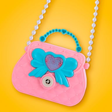 Máquina manual de burbujas con luz y sonido rosa serie miniso -  Miniso