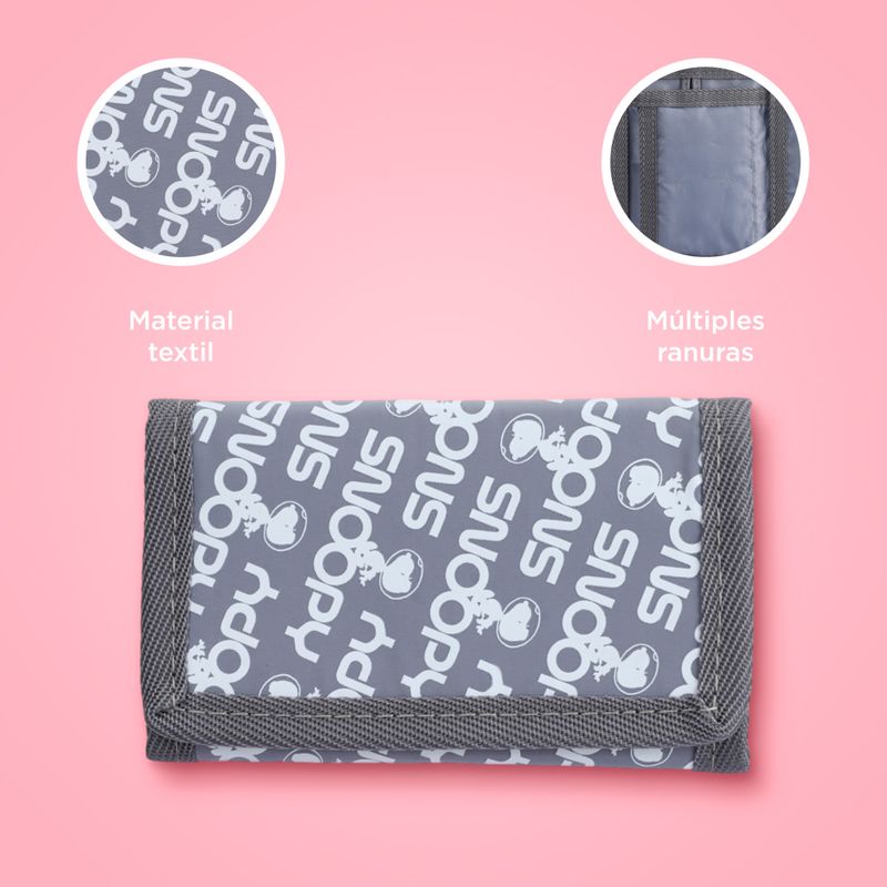Cartera-casual-snoopy-serie-little-space-explorer-plateado-Miniso-6-22581
