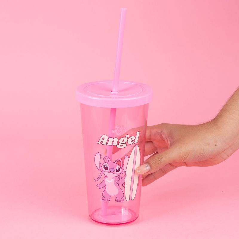 Vaso-de-pl-stico-disney-lilo-stitch-collection-con-sorbete-600-ml-angel-rosa-Lilo-Stitch-2-22633