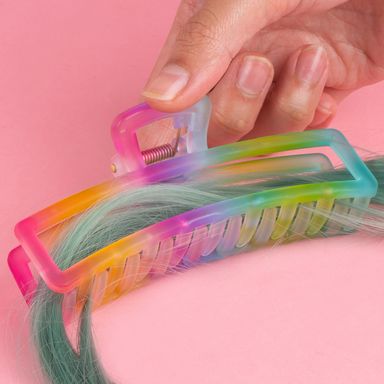 Pinza para cabello miniso serie dopamine arcoíris 11cm -  Miniso