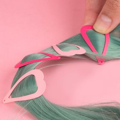 Set de accesorios para cabello miniso serie pink corazones 8 pzas -  Miniso