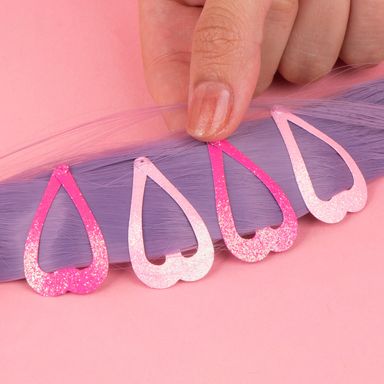 Set de accesorios para cabello miniso serie pink corazones 10 pzas -  Miniso