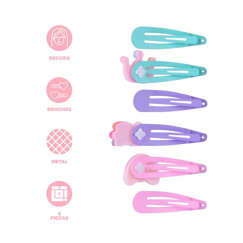 Set-de-broches-para-cabello-miniso-serie-fairy-tale-metal-con-figuritas-arco-ris-6-pzas-Miniso-3-22712