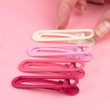 Set de broches para cabello miniso serie dopamine ovalados 4 pzas mix de colores -  Miniso