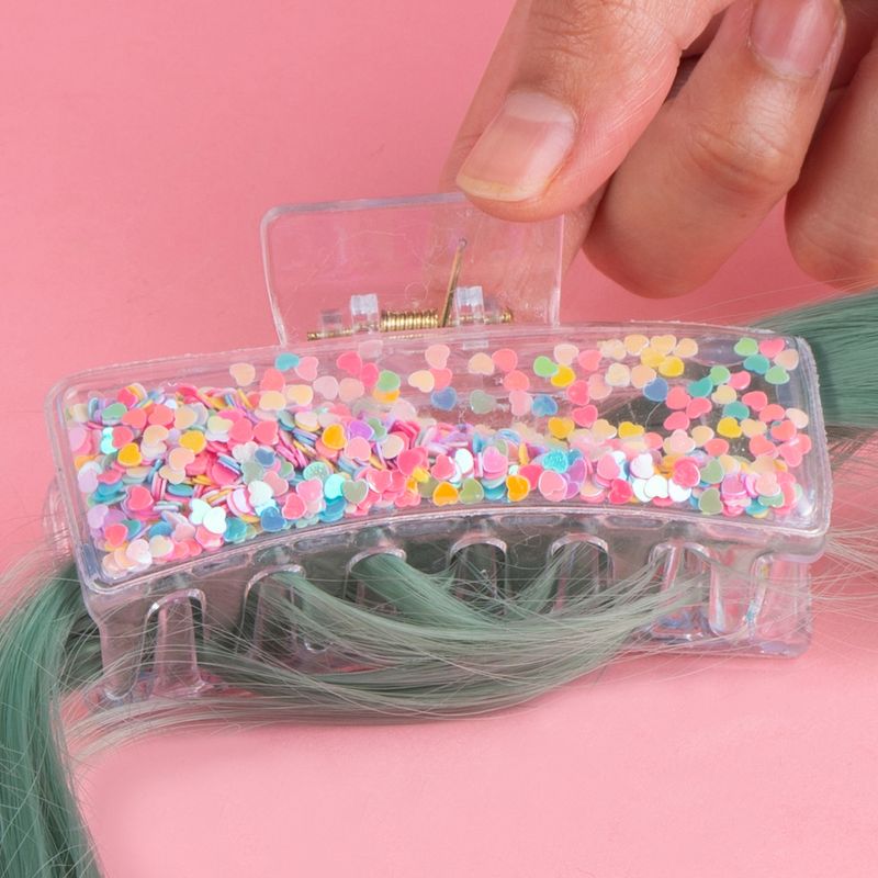 Pinza-para-cabello-miniso-serie-fairy-tale-8cm-rectangular-transparente-confetti-corazones-Miniso-2-22723