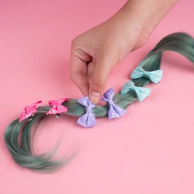 Set de broches para cabello miniso serie fairy tale moños corazones 6 pzas. -  Miniso