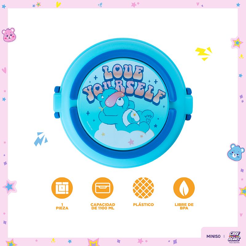 Taper-para-alimentos-lonchera-redonda-de-doble-capa-de-la-colecci-n-care-bears-1100-ml-azul-Care-Bears-4-22835