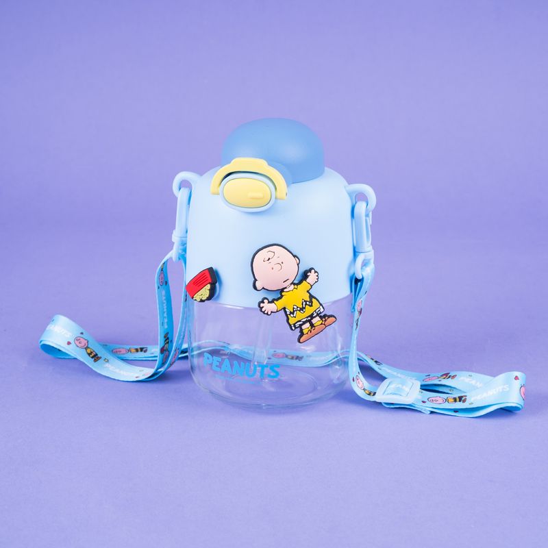 Tomatodo-de-pl-stico-con-correa-y-tapa-abatible-550-ml-azul-serie-snoopy-Snoopy-2-22872