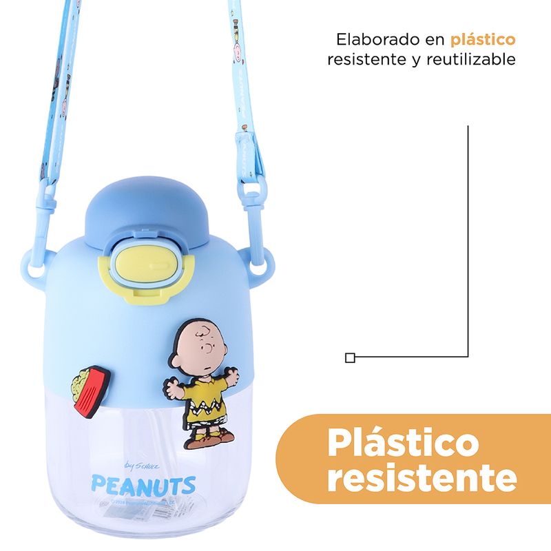 Tomatodo-de-pl-stico-con-correa-y-tapa-abatible-550-ml-azul-serie-snoopy-Snoopy-7-22872