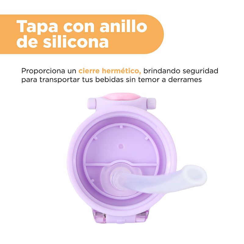 Tomatodo-de-pl-stico-con-correa-y-tapa-abatible-automatica-710-ml-purpura-serie-snoopy-Snoopy-5-22877
